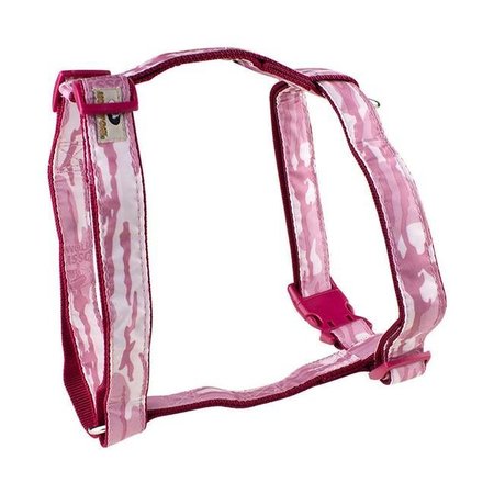 MOSSY OAK Mossy Oak 22857-04 Basic Dog Harness; Pink & Camo - Medium 22857-04